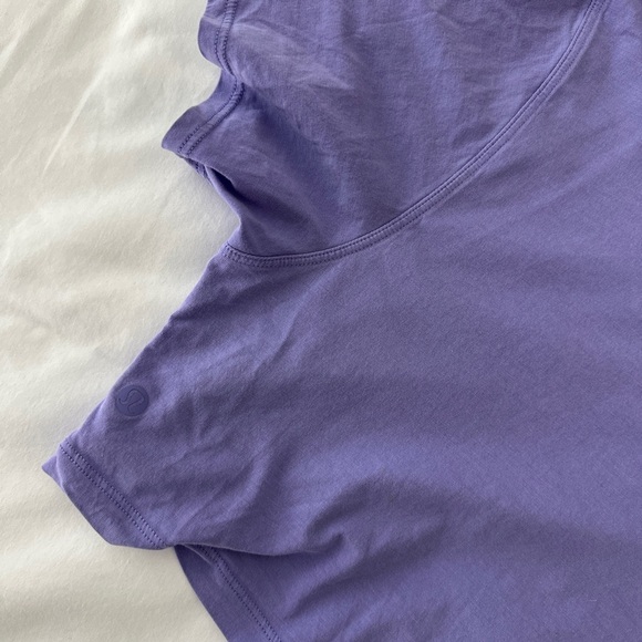 Lululemon All Yours Cropped T-Shirt Dark Lavender - Picture 3 of 3